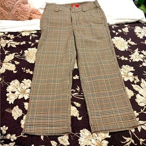Plaid Dickies- crop or petite length 25”